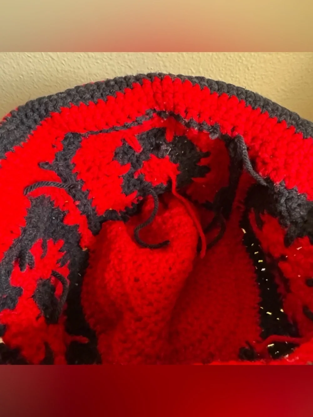 Vintage look crocheted grandma square hat